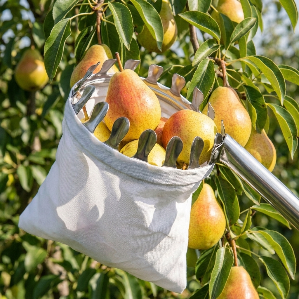 Recogedor de Frutas con Bolsa de Recogida