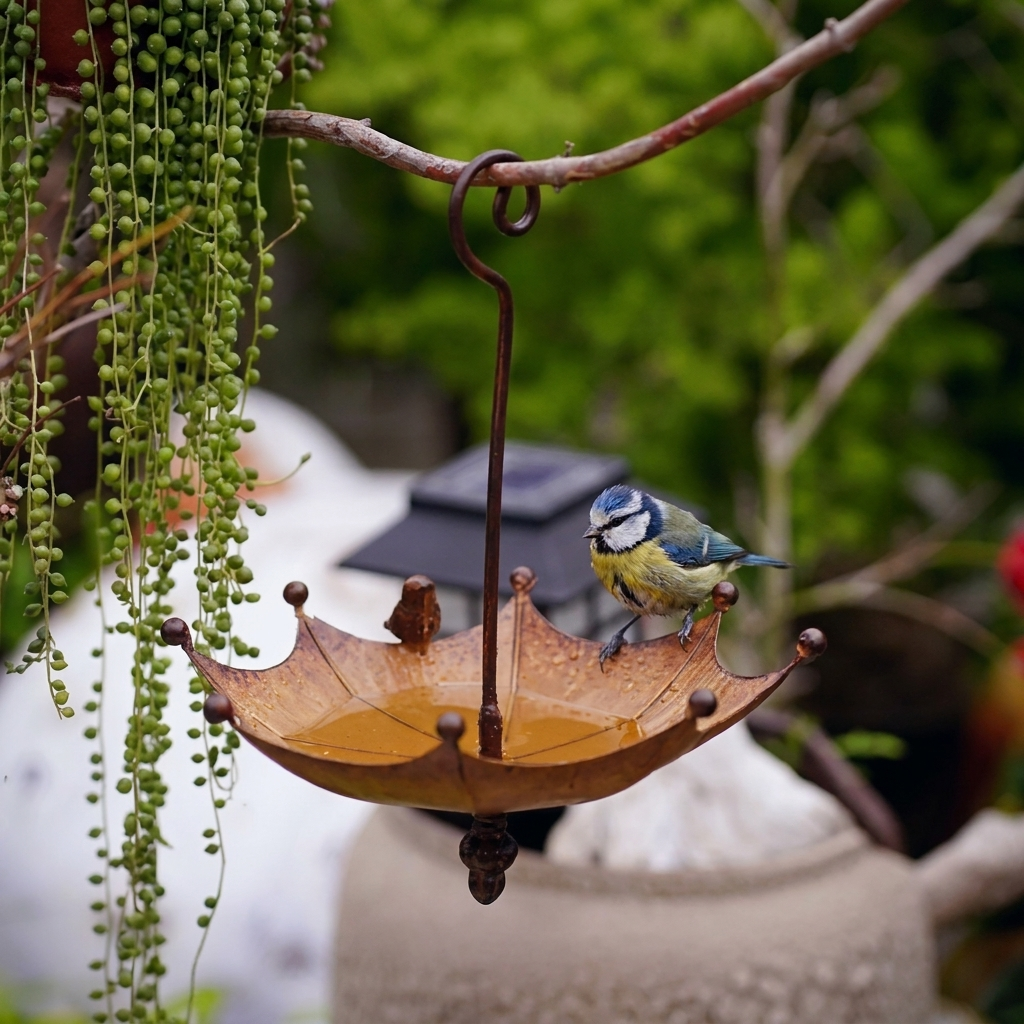 Baño de Aves Vintage & Comedero