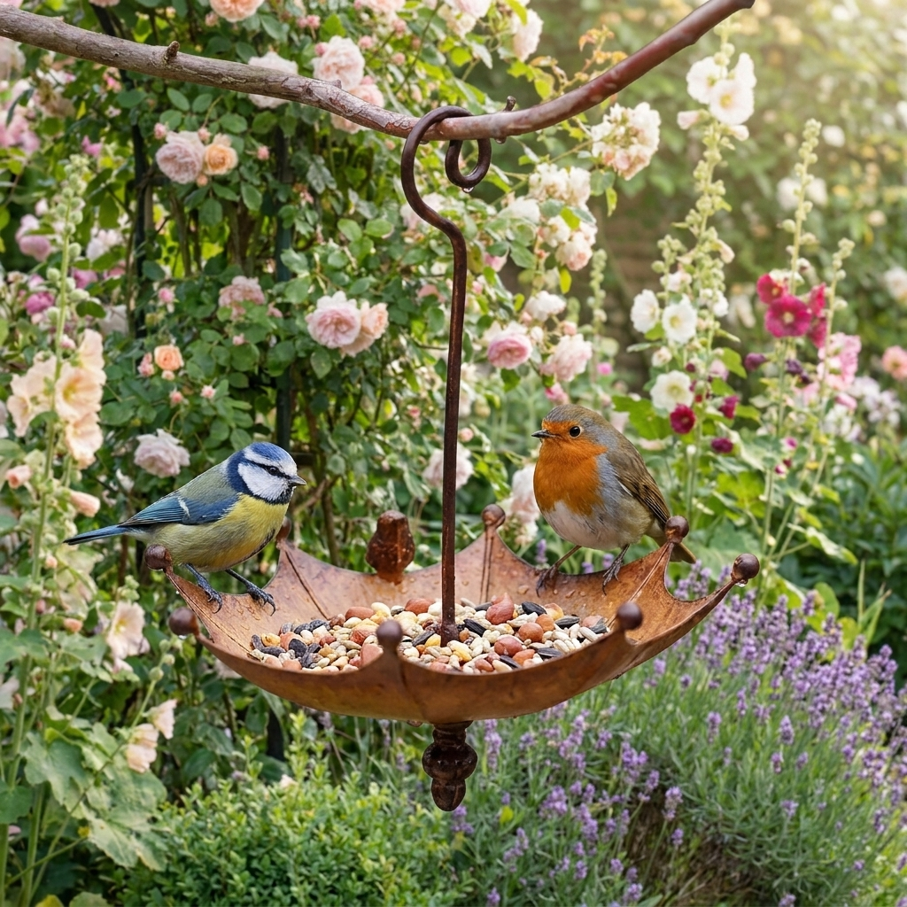 Baño de Aves Vintage & Comedero