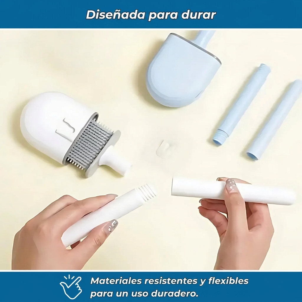 FlexiBaño – Cepillo de inodoro de silicona suave y eficaz