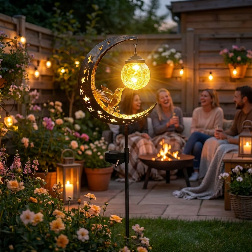 Lámpara Luna Solar — Luz Mágica para tu Jardín