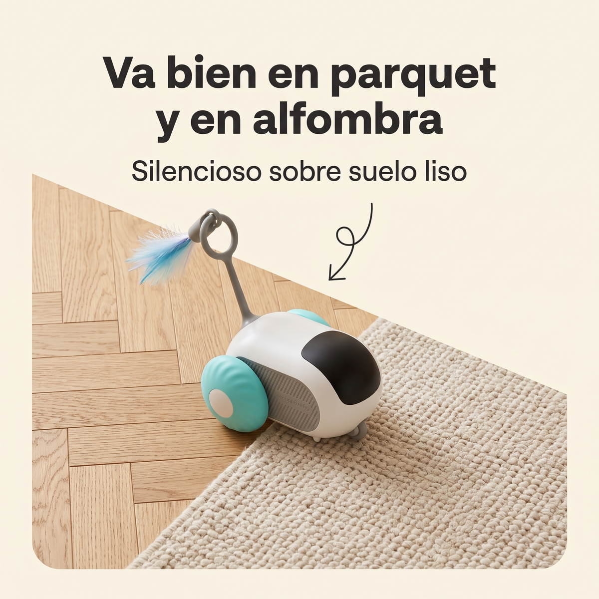 Va bien en parquet y en alfombra