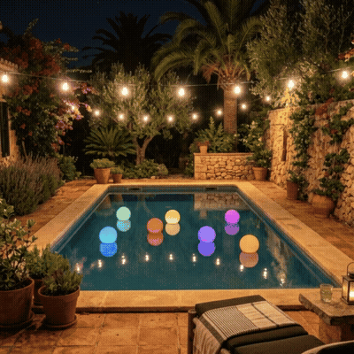 Bolas Solares Flotantes — Luz LED para Piscina y Jardín