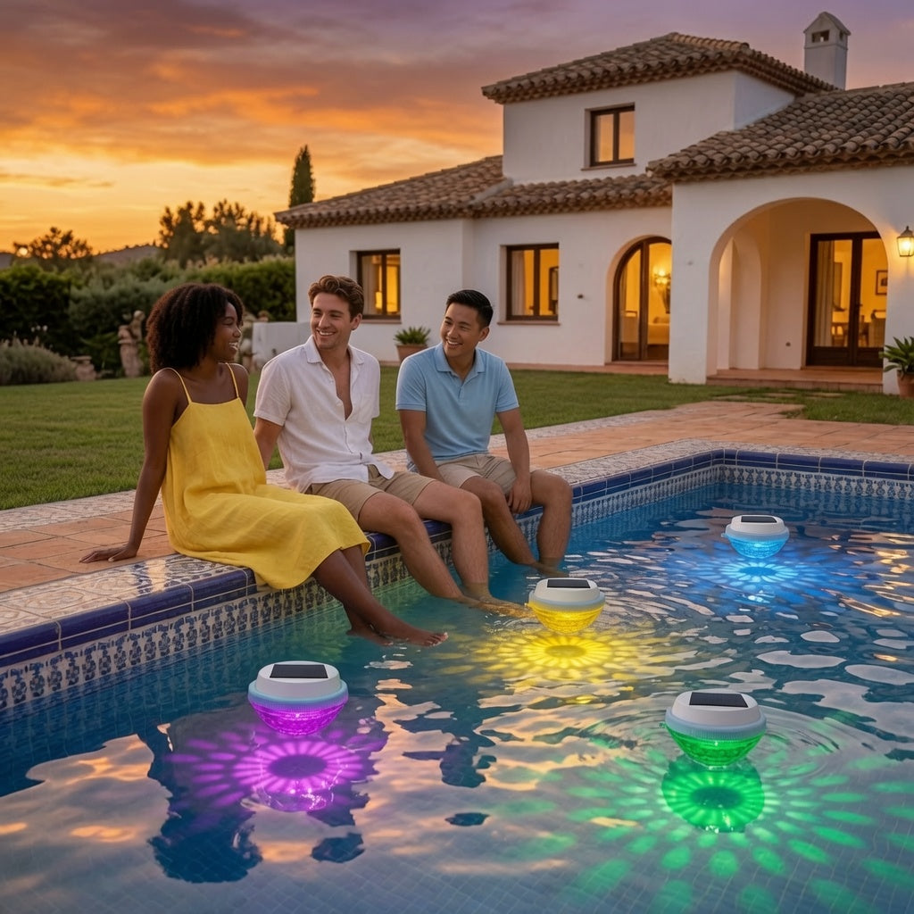 Luz Solar Flotante — Cambia de Color y Sumergible