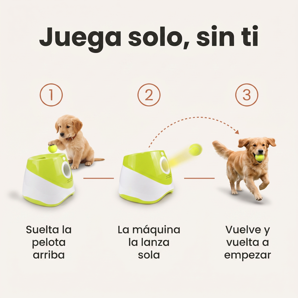 Como funciona el lanzapelotas automatico JuegaSolo