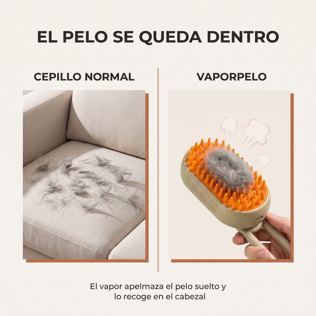 El pelo suelto se queda dentro del cabezal, no en el sofa