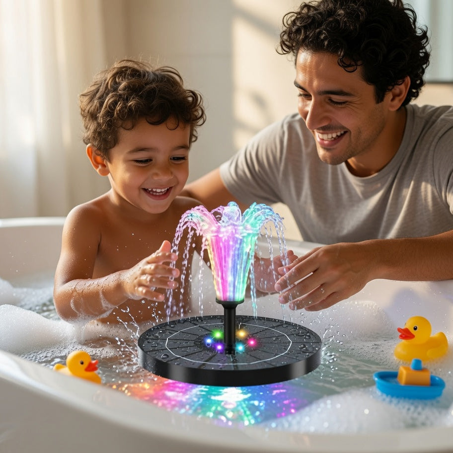 AquaSol — Fuente Flotante para el Baño del Bebé