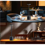 Lámpara de Mesa Inalámbrica — Metal Recargable para Restaurantes