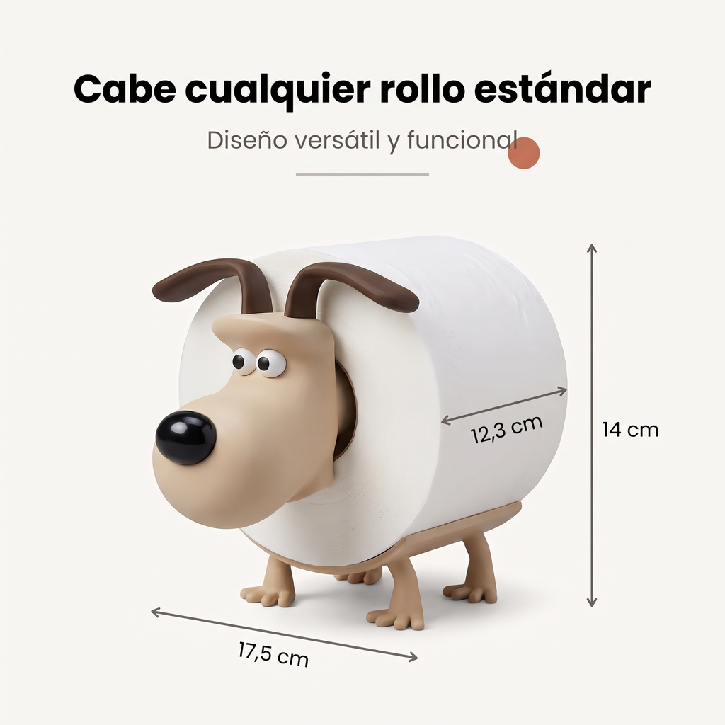 Cabe cualquier rollo estandar: 17,5 x 12,3 x 14 cm