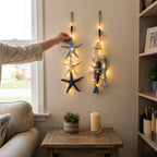 Set de 2 Colgantes Marineros de Madera con Luces LED