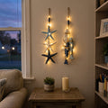 Set de 2 Colgantes Marineros de Madera con Luces LED