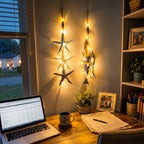 Set de 2 Colgantes Marineros de Madera con Luces LED