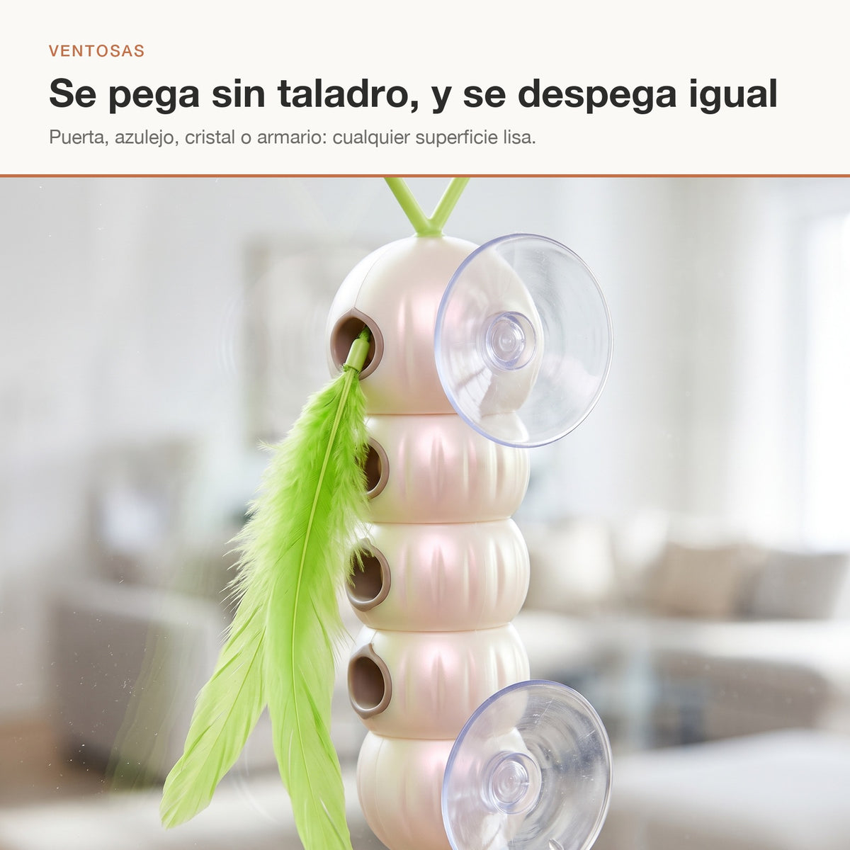 Ventosas transparentes: se pega sin taladro en superficies lisas