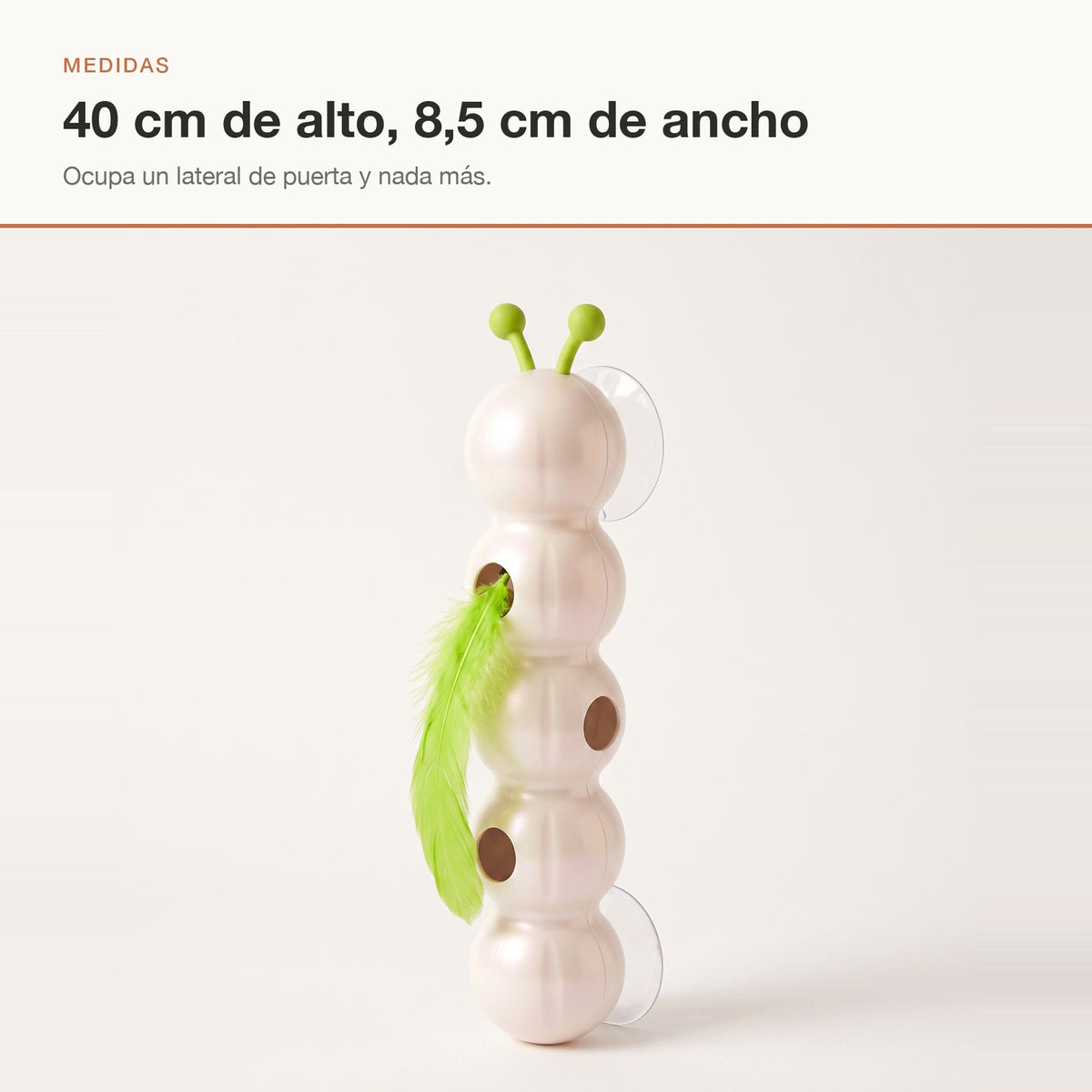 Medidas: 40 cm de alto y 8,5 cm de ancho