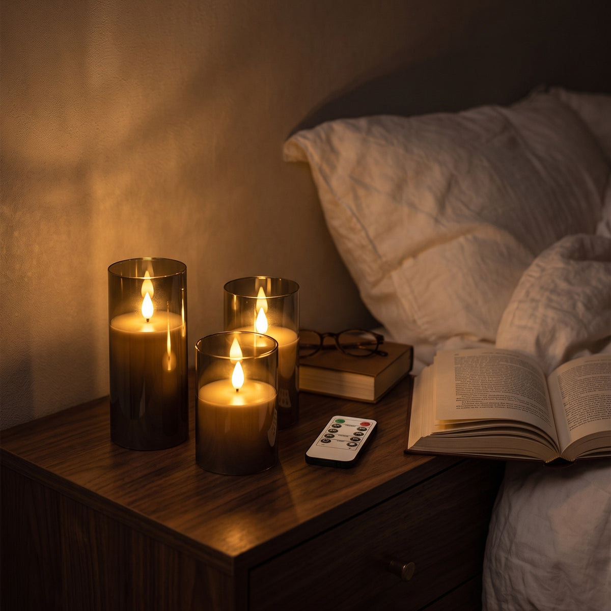 VelaLuz — Set de 3 Velas LED con Mando