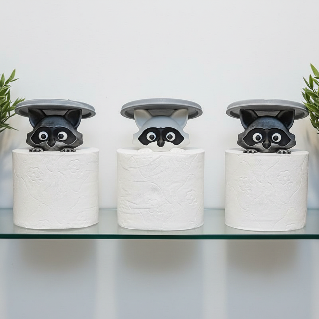 Mapache Divertido | La divertida decoración para el baño de invitados